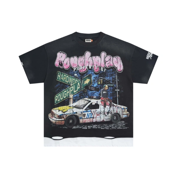 Rough Play Black Graphic Shirt