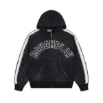 Rough Play Black Zip Up Hoodie