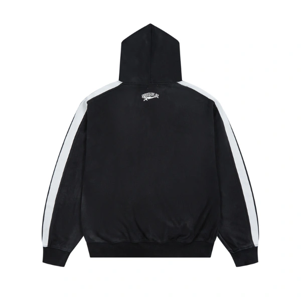 Rough Play Black Zip Up Hoodie