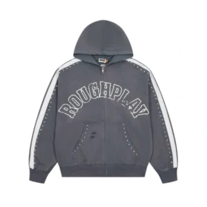 Rough Play Grey Zip Up Hoodie