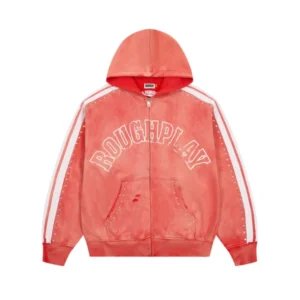 Rough Play Red Zip Up Hoodie