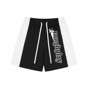 Rough Play Black With White Short