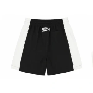Rough Play Black With White Short
