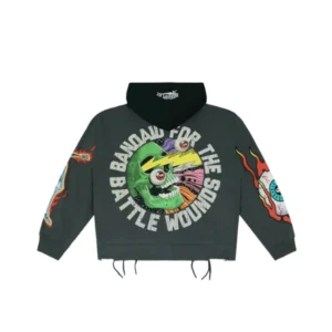 Rough Play Grey With Multi Zip Up Hoodie