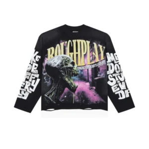 Rough Play Black distressed Long Sleeve