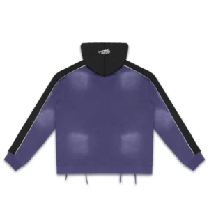Rough Play Purple With Black Zip Up Hoodie