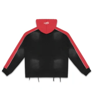 Rough Play Black With Red Zip Up Hoodie