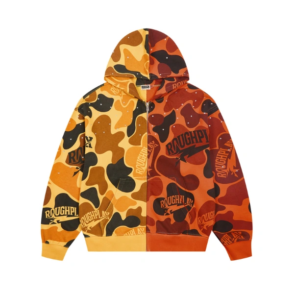 Rough Play Camo Zip Up Hoodie