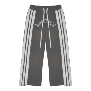 Rough Play Dark Grey With White Sweatpants