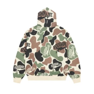Rough Play Brown And Green Hoodie