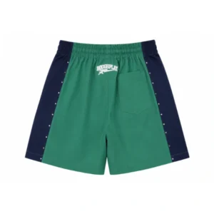 Rough Play Green With Navy Blue Short