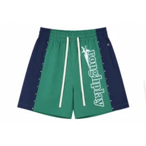 Rough Play Green With Navy Blue Short