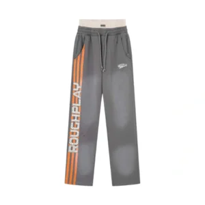 Rough Play Grey With Orange Sweatpants