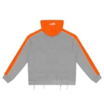 Rough Play Grey With Orange Zip Up Hoodie