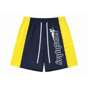 Rough Play Navy Blue With Yellow Short