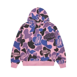Rough Play Pink And Blue Camo hoodie