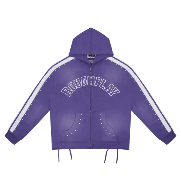 Rough Play Purple With White Hoodie Rough Play Purple With White Hoodie
