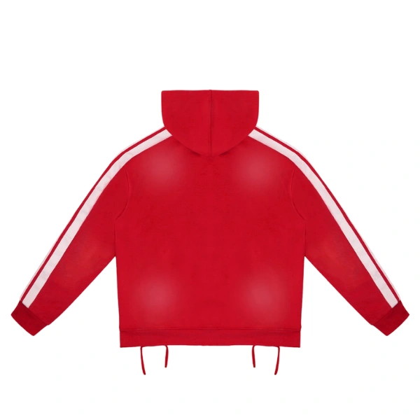 Rough Play Red With White Hoodie