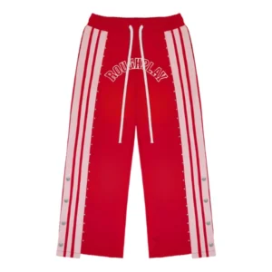 Rough Play Red With White Sweatpants