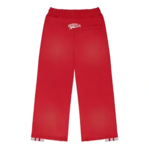 Rough Play Red With White Sweatpants