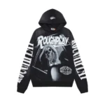 Rough Play Skull in Car Black Hoodie
