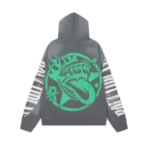 Rough Play Skull in Car Gray hoodie